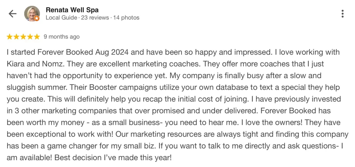 Customer review