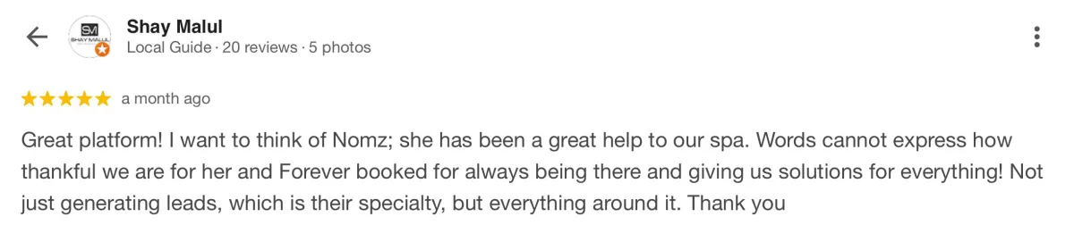 Customer review