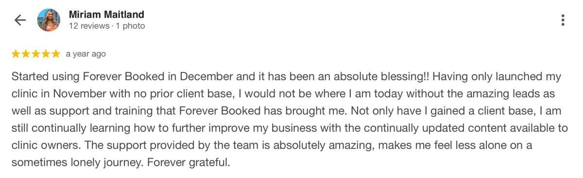 Customer review